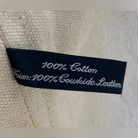 Polo Ralph Lauren Big Pony Canvas and Leather Tote Bag - Picture 11 of 14